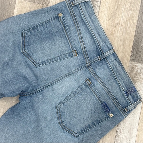 Seven for all mankind light/ medium wash side stripe straight leg jean ❤️ - Picture 6 of 9